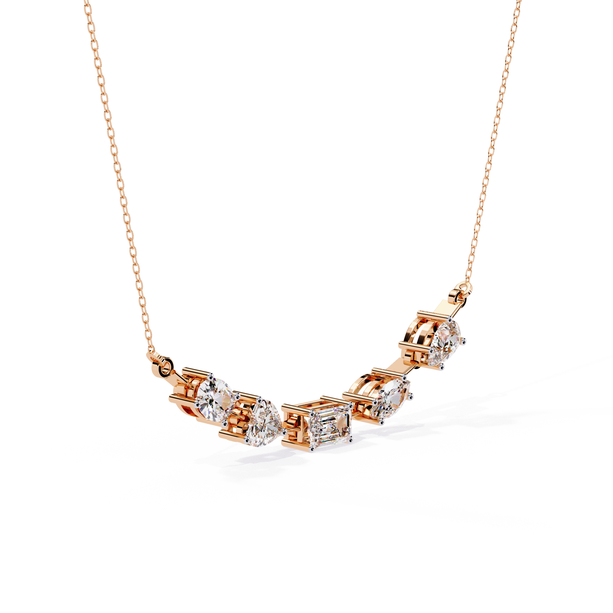 Radiant Mélange Mixed Shape Necklace