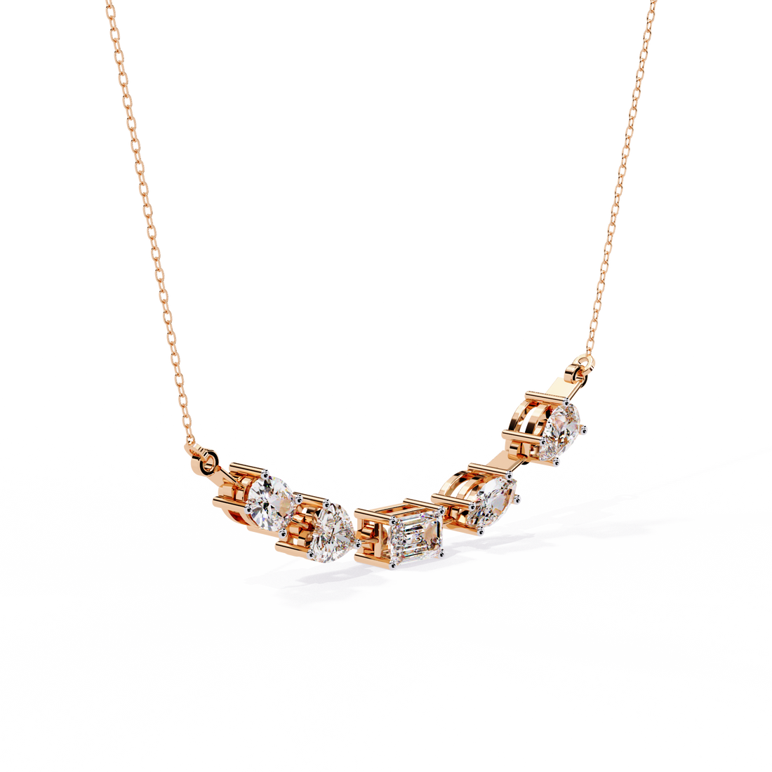 Radiant Mélange Mixed Shape Necklace