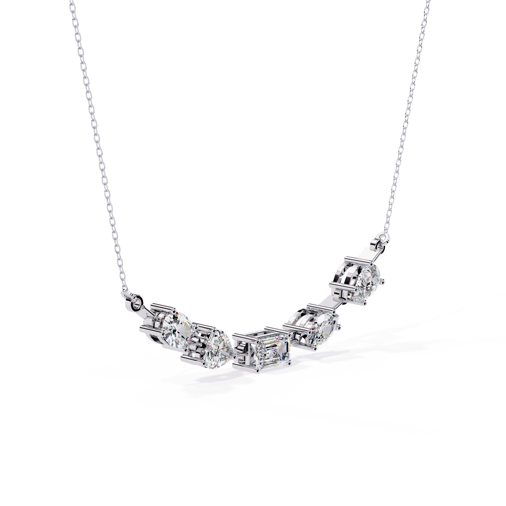 Radiant Mélange Mixed Shape Necklace