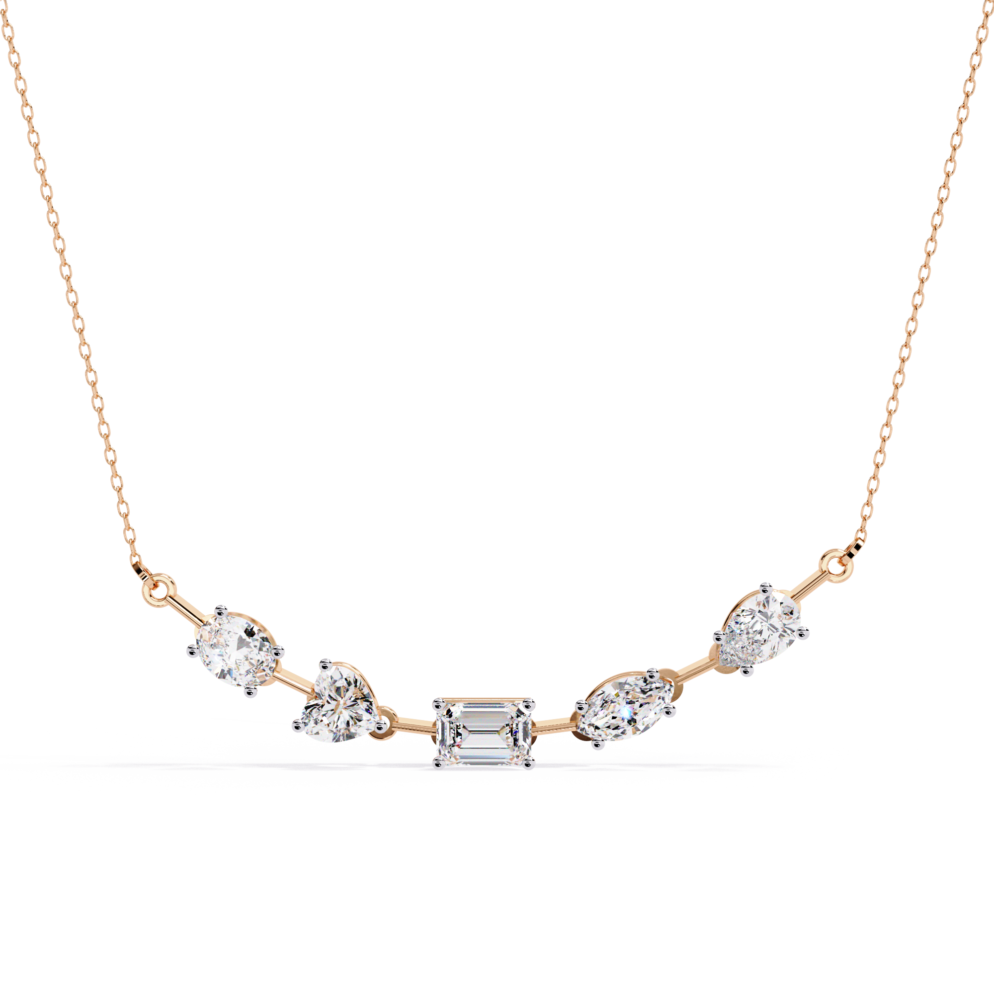 Radiant Mélange Mixed Shape Necklace