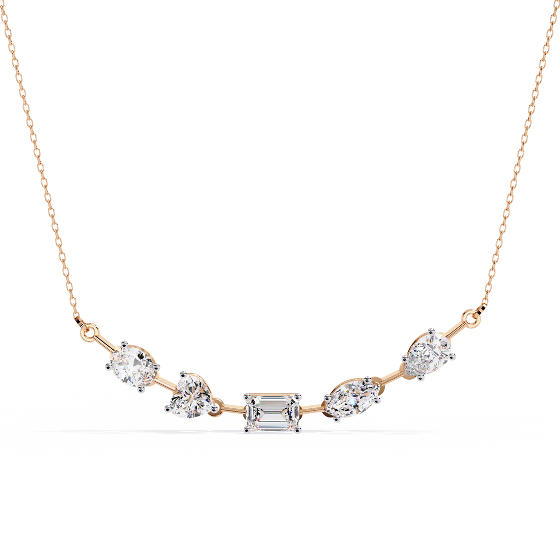 Radiant Mélange Mixed Shape Necklace
