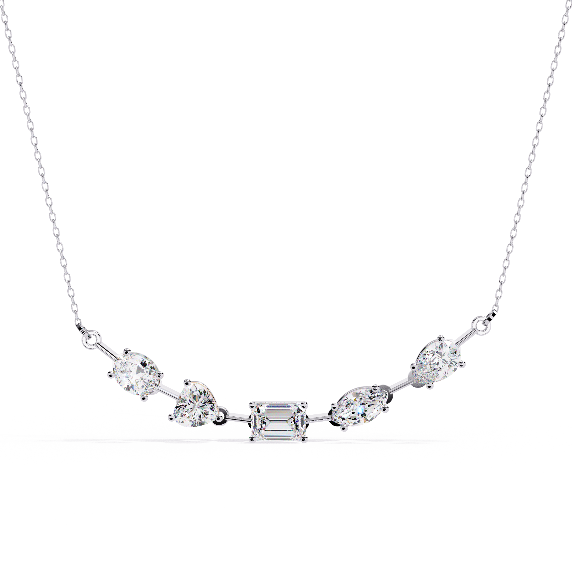 Radiant Mélange Mixed Shape Necklace