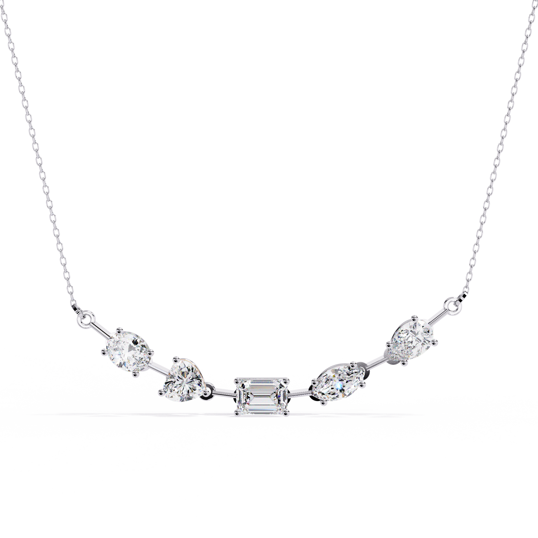 Radiant Mélange Mixed Shape Necklace