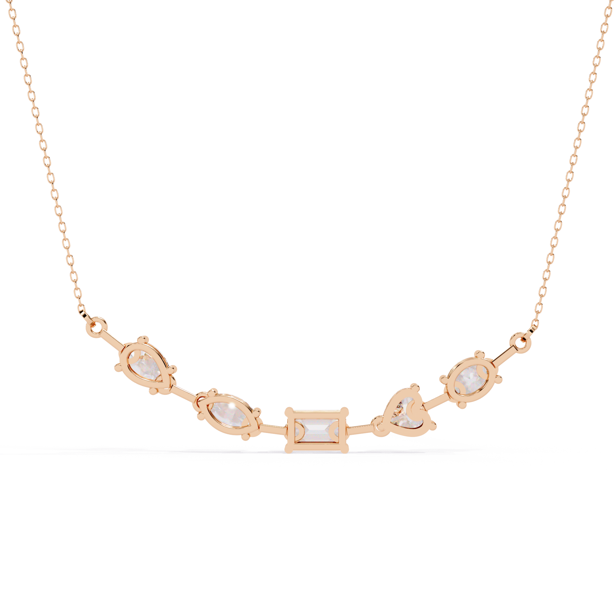 Radiant Mélange Mixed Shape Necklace