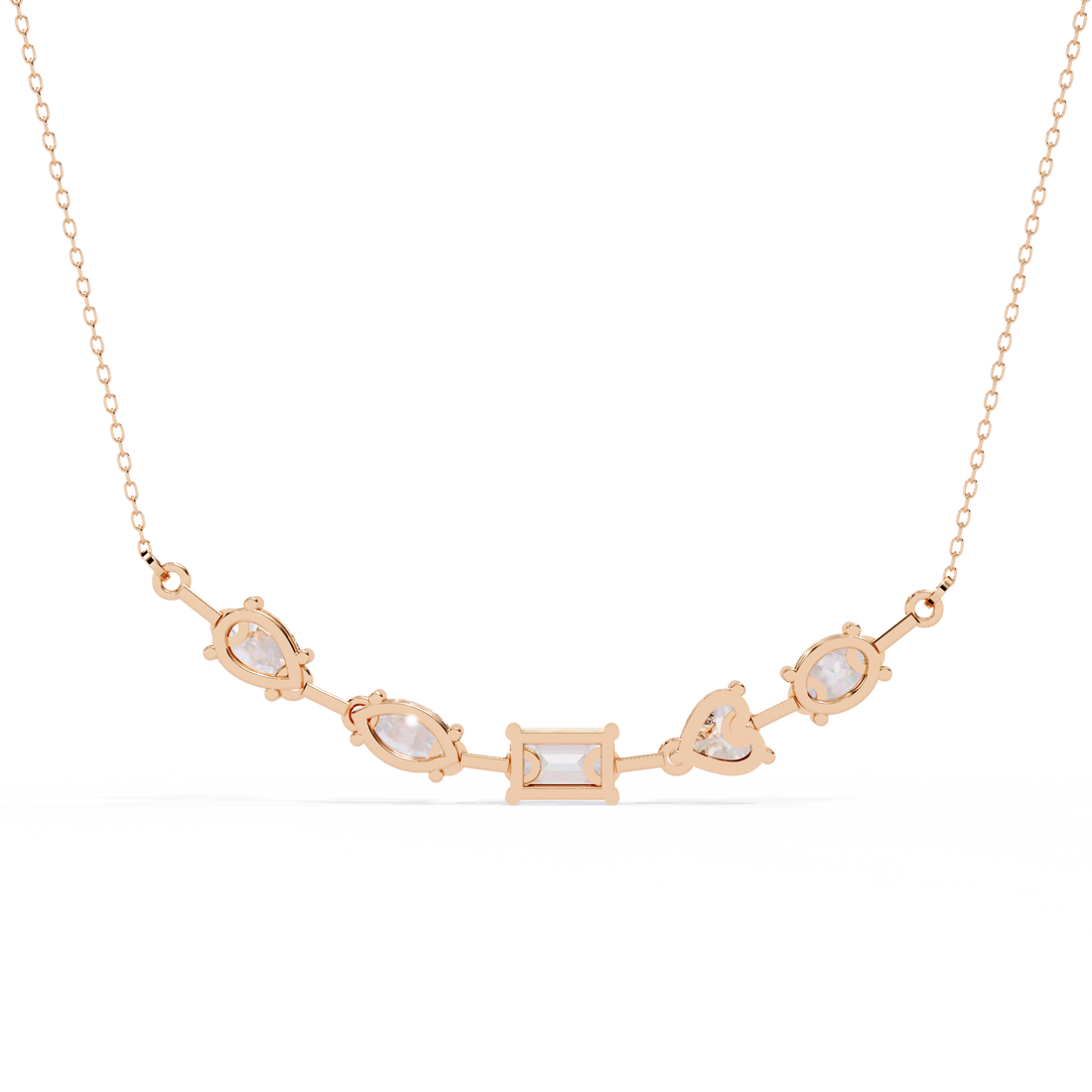 Radiant Mélange Mixed Shape Necklace
