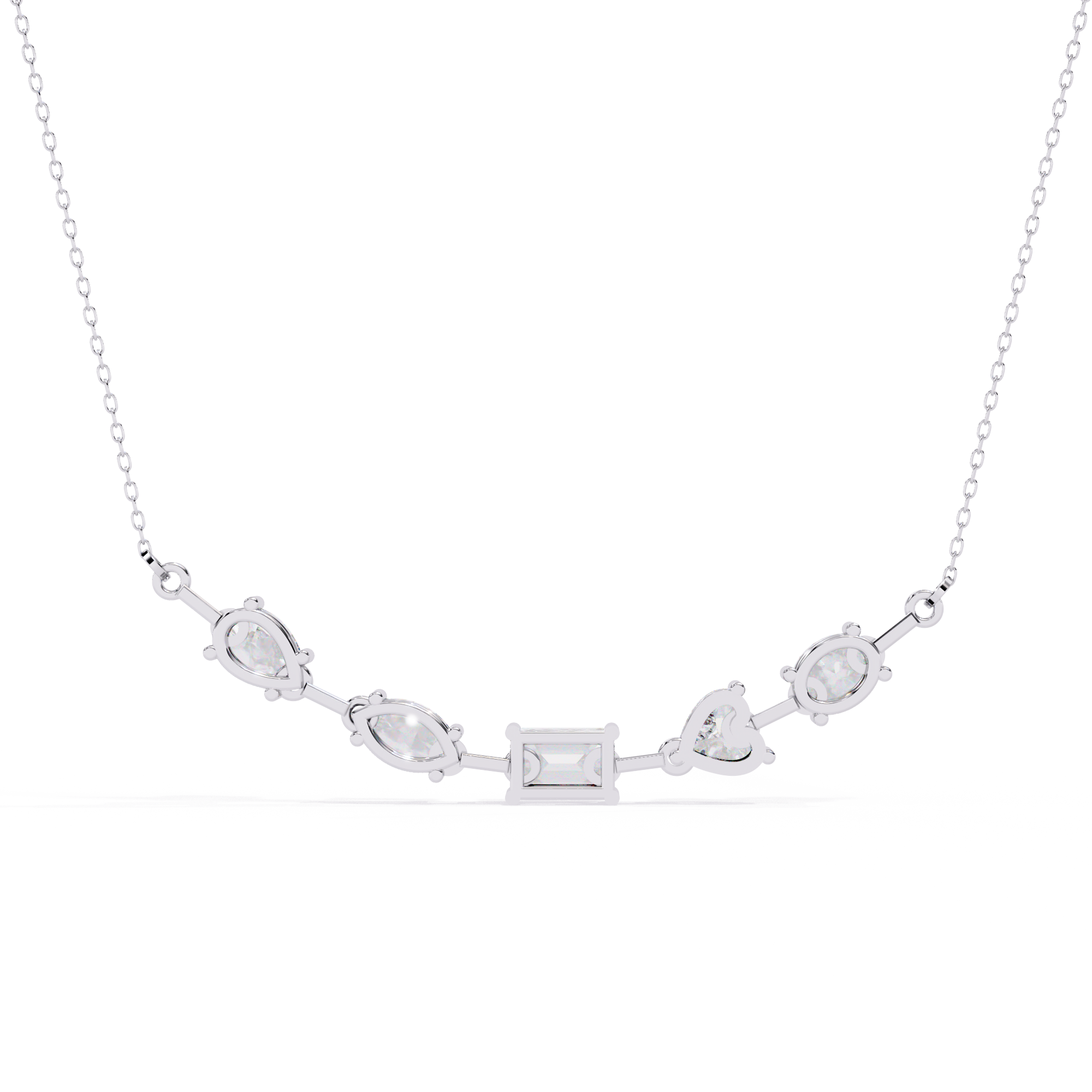 Radiant Mélange Mixed Shape Necklace