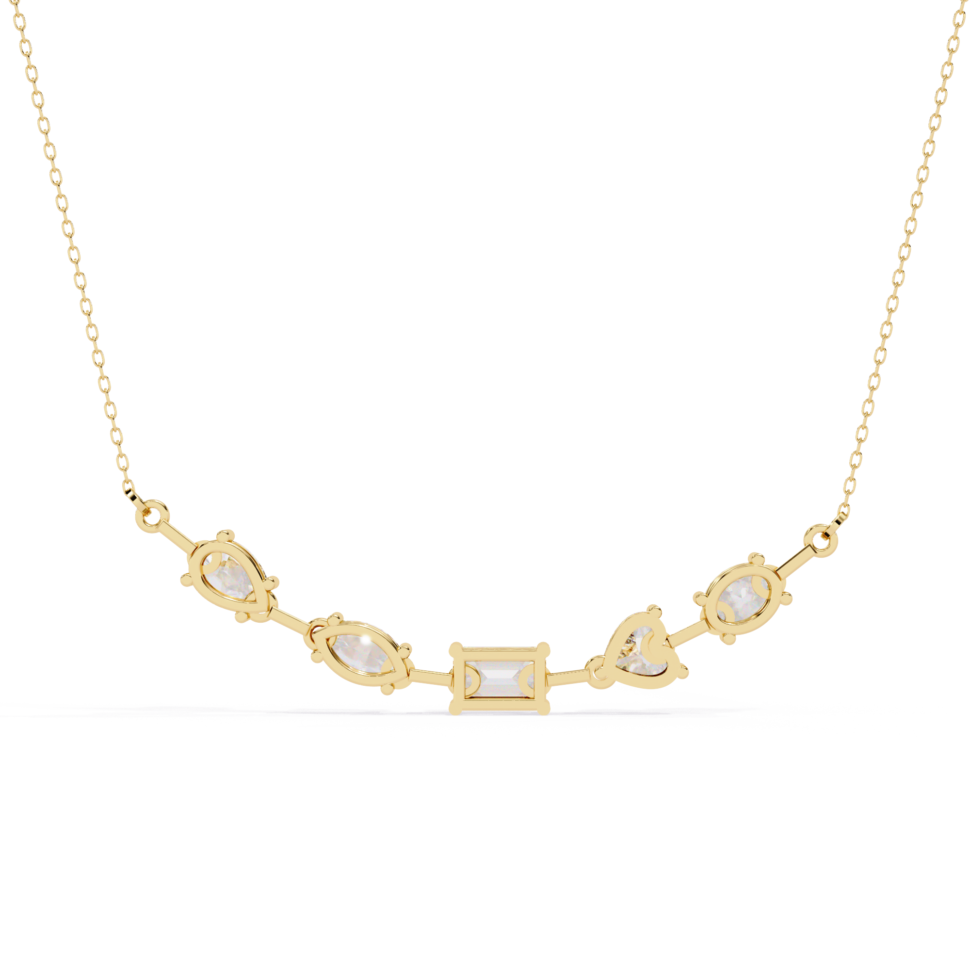 Radiant Mélange Mixed Shape Necklace