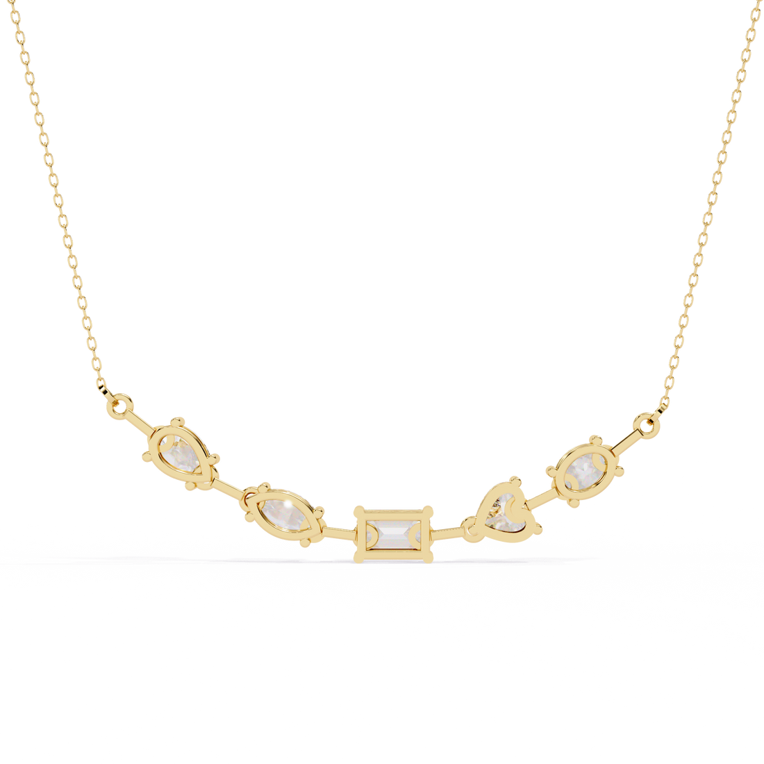 Radiant Mélange Mixed Shape Necklace