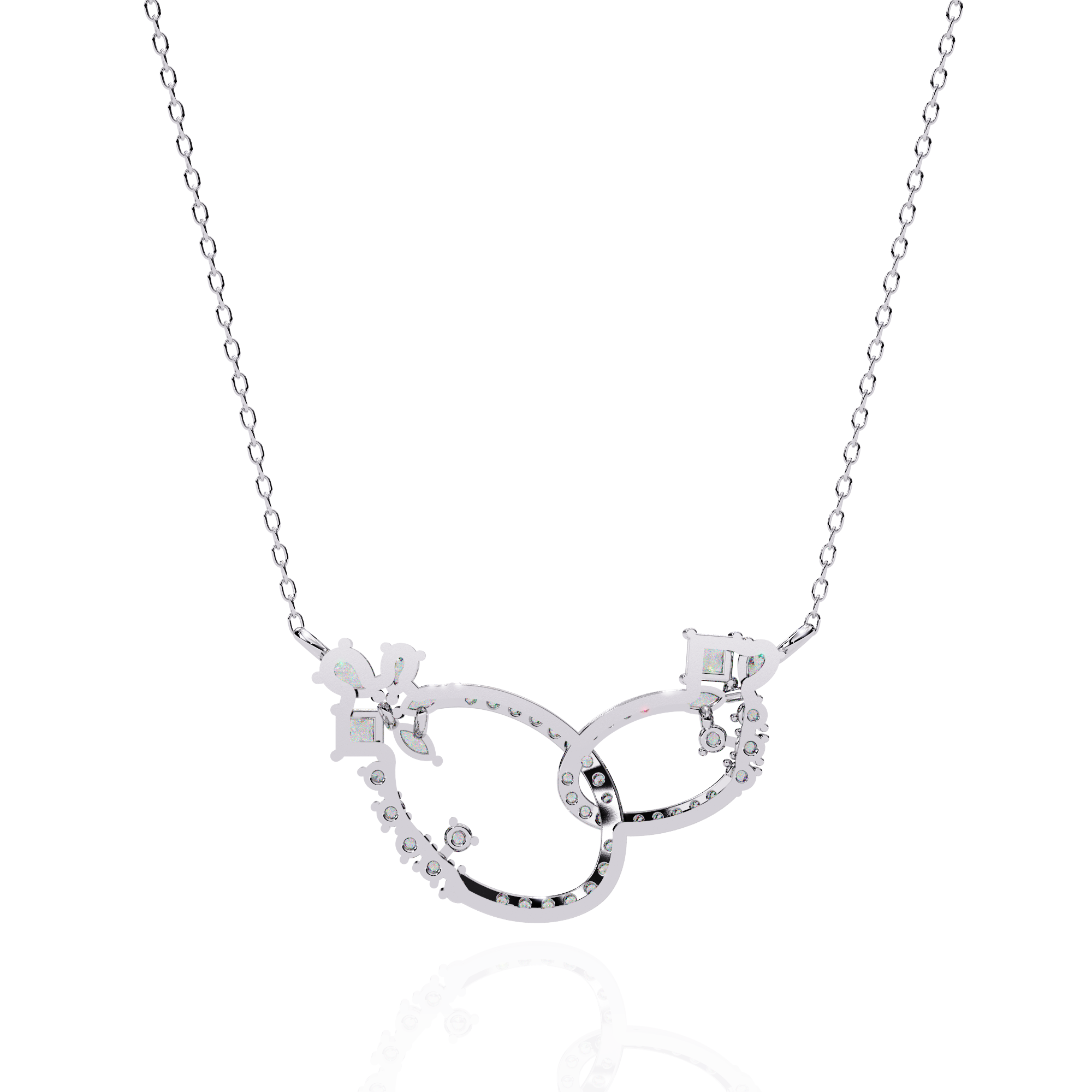 Luxury Infinity Floral Link Necklace | 925 Sterling Silver