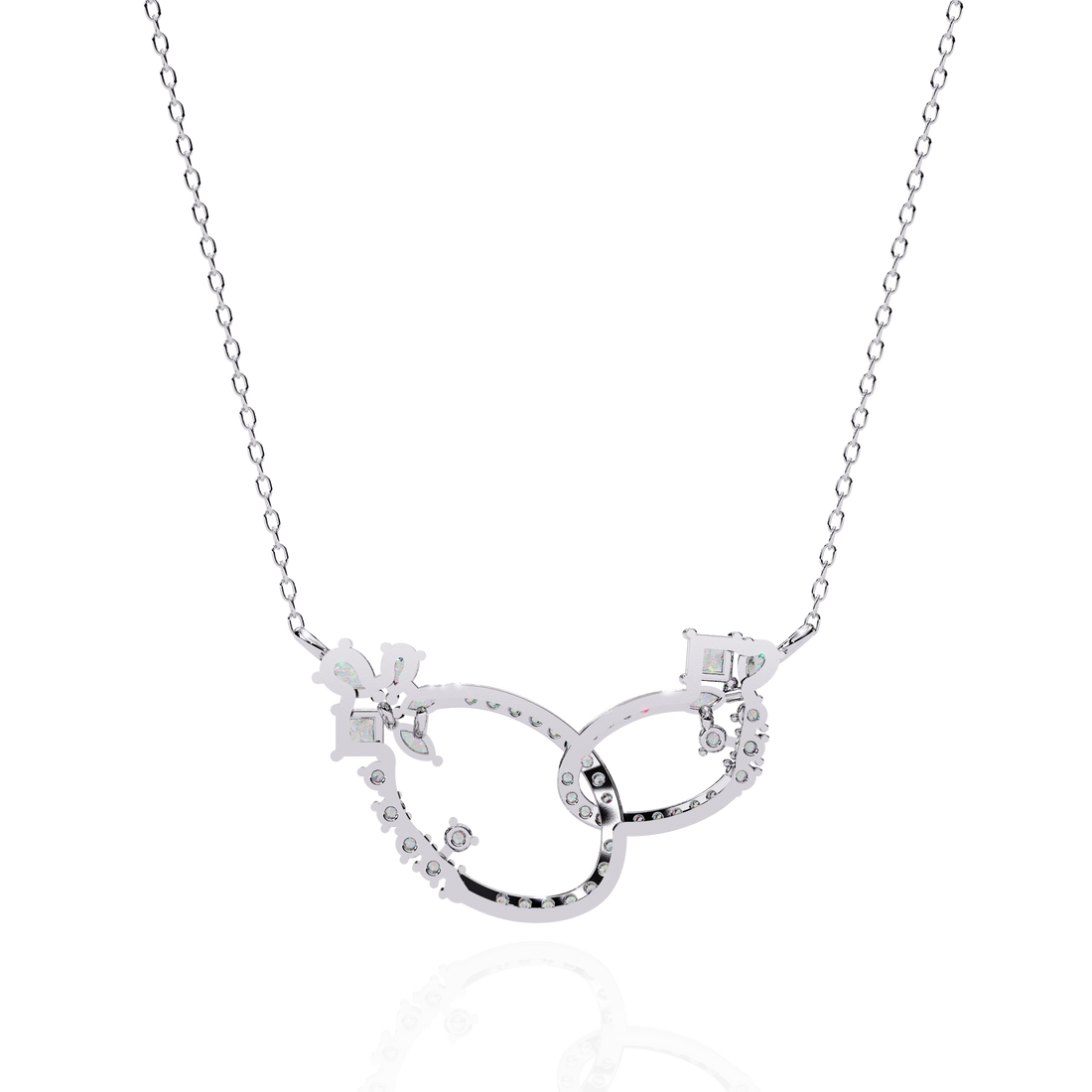 Luxury Infinity Floral Link Necklace | 925 Sterling Silver