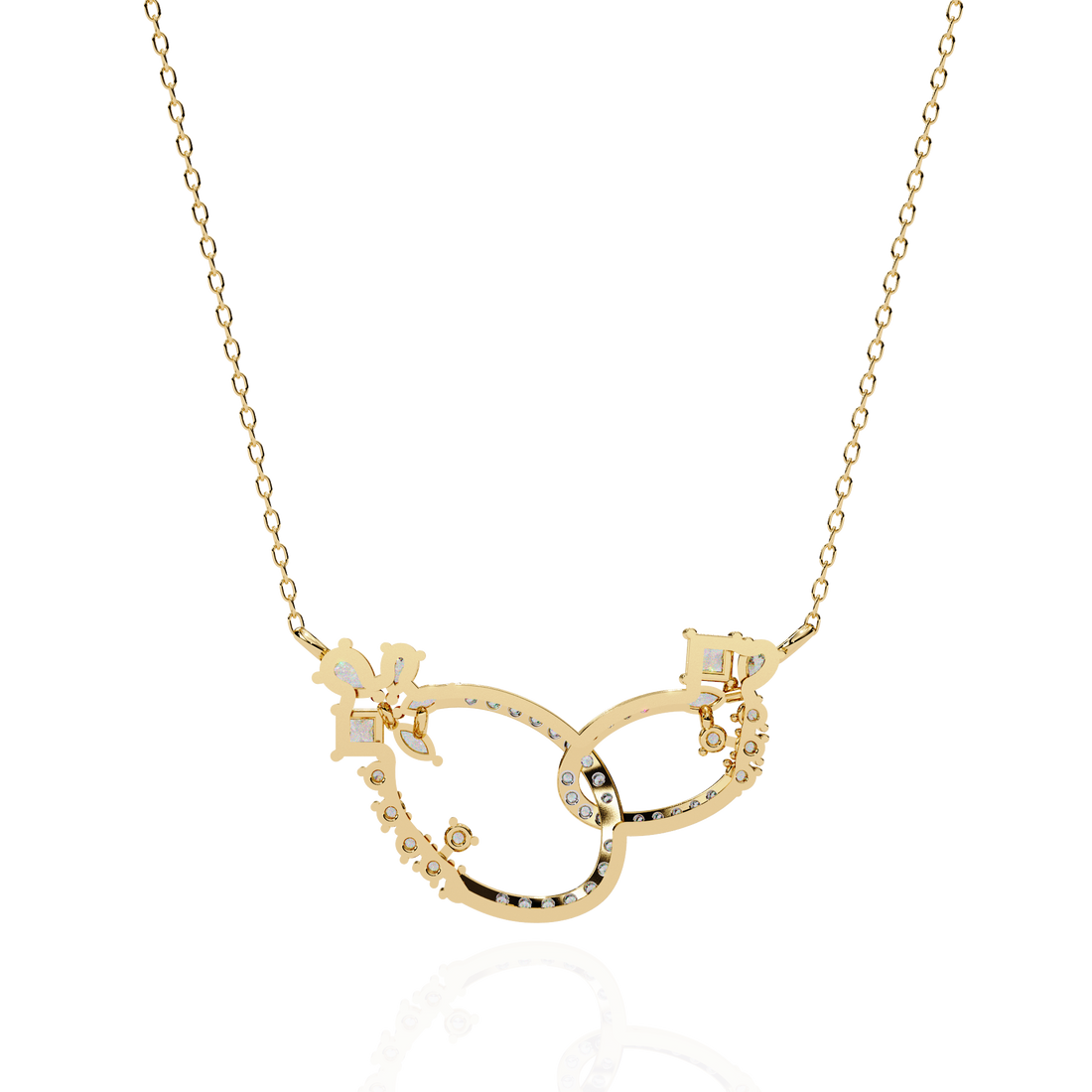 Luxury Infinity Floral Link Necklace | 925 Sterling Silver
