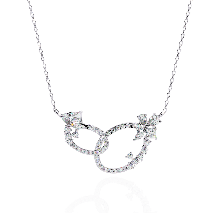 Celestial Knot Floral Infinity Necklace | 925 Sterling Silver