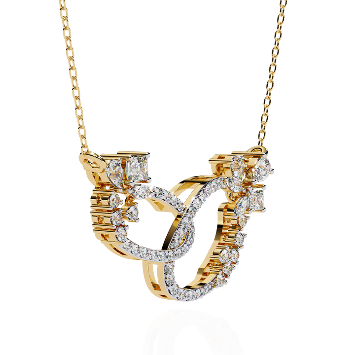 Luxury Infinity Floral Link Necklace | 925 Sterling Silver