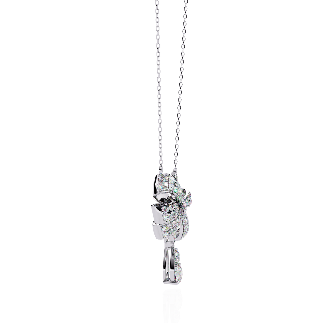 Bow Shape Pendant Necklace | 925 Sterling Silver