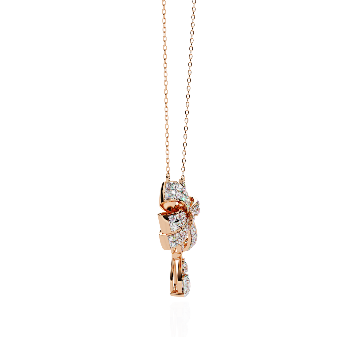 Bow Shape Pendant Necklace | 925 Sterling Silver