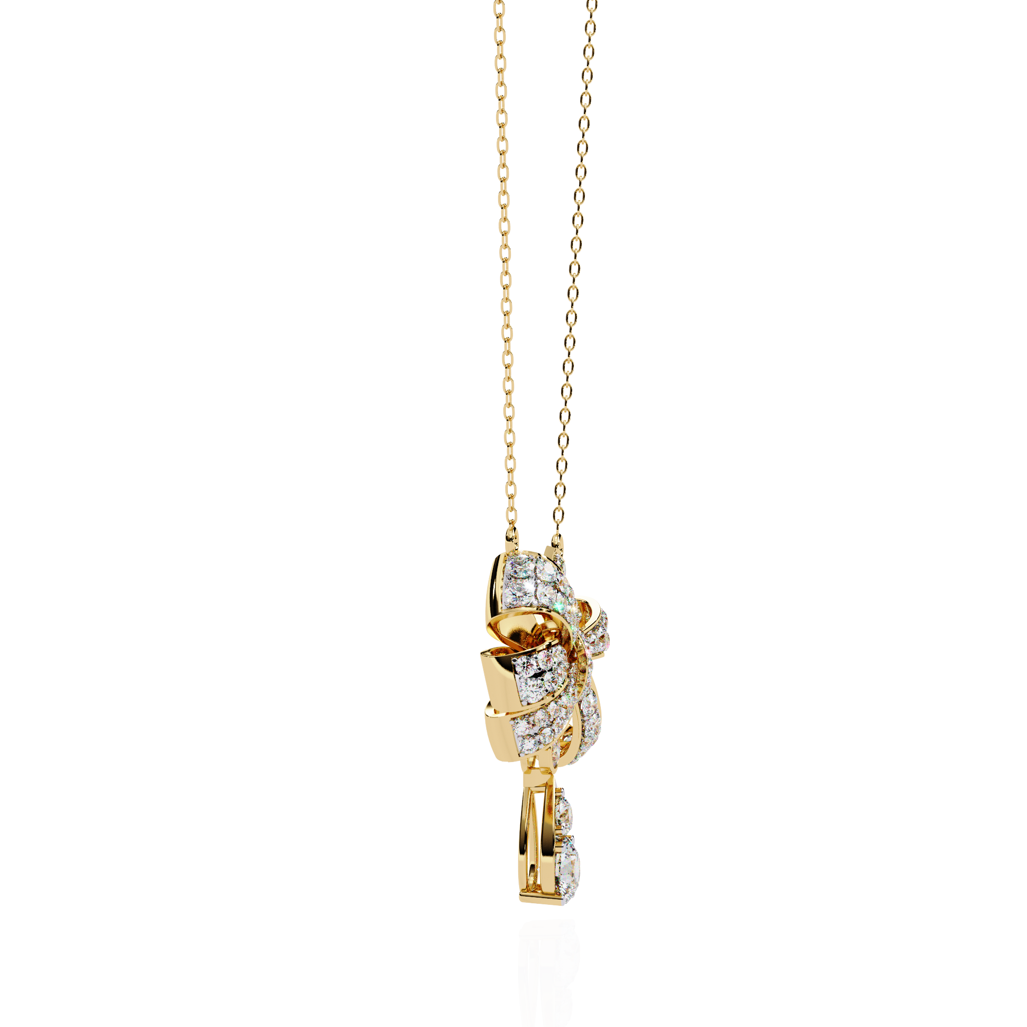 Bow Shape Pendant Necklace | 925 Sterling Silver