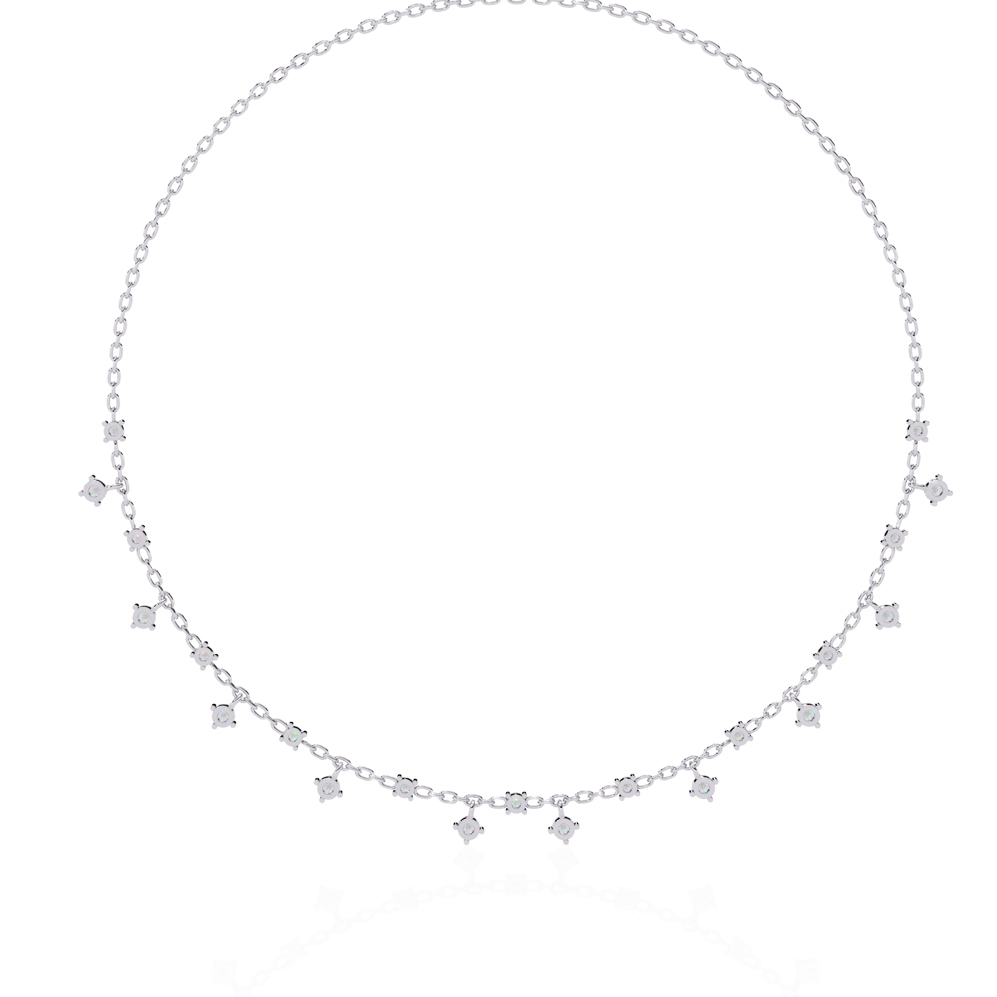 PavÃ© Cube Charm Necklace | 925 Sterling Silver