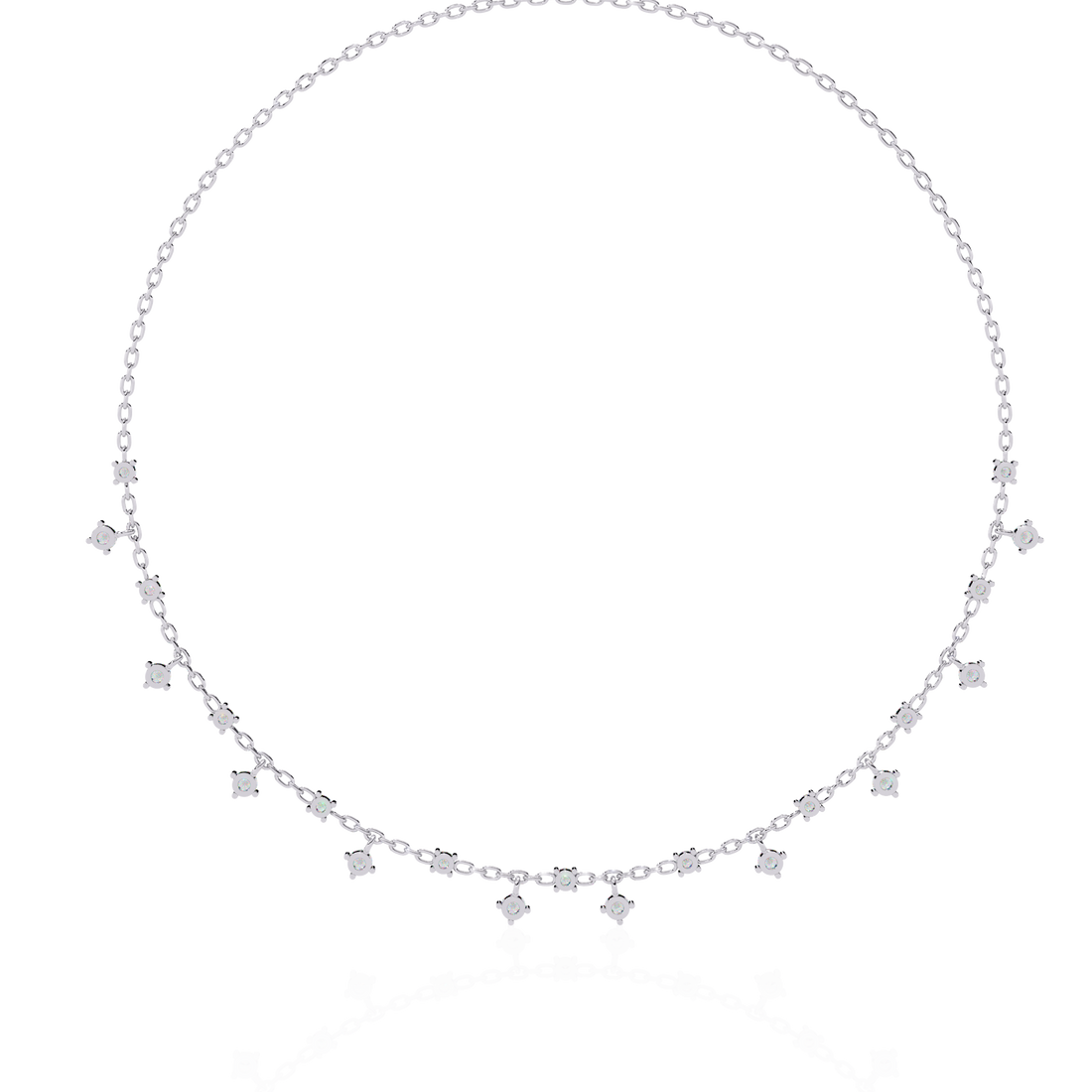 PavÃ© Cube Charm Necklace | 925 Sterling Silver