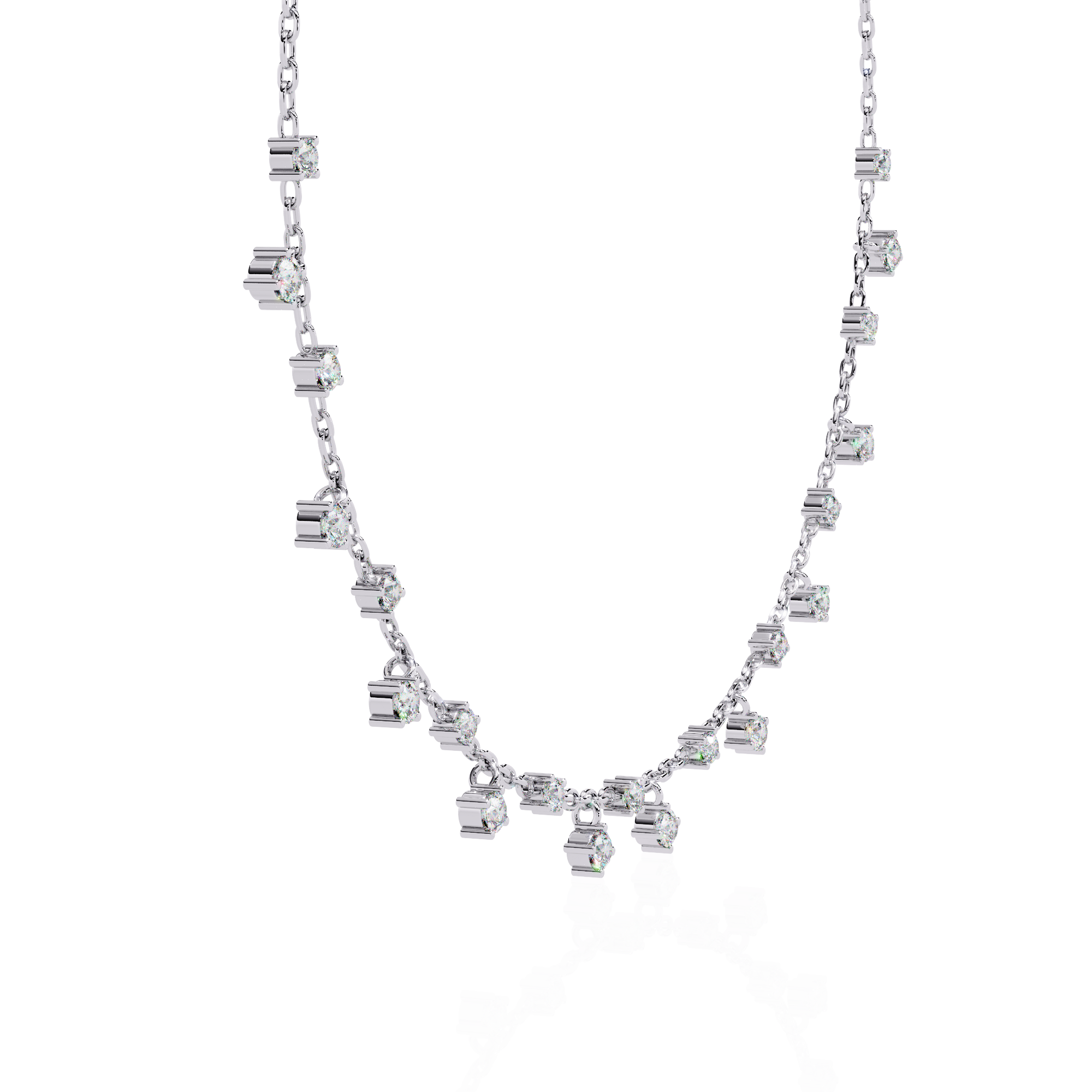PavÃ© Cube Charm Necklace | 925 Sterling Silver