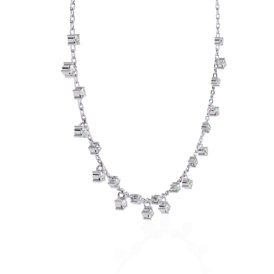 PavÃ© Cube Charm Necklace | 925 Sterling Silver