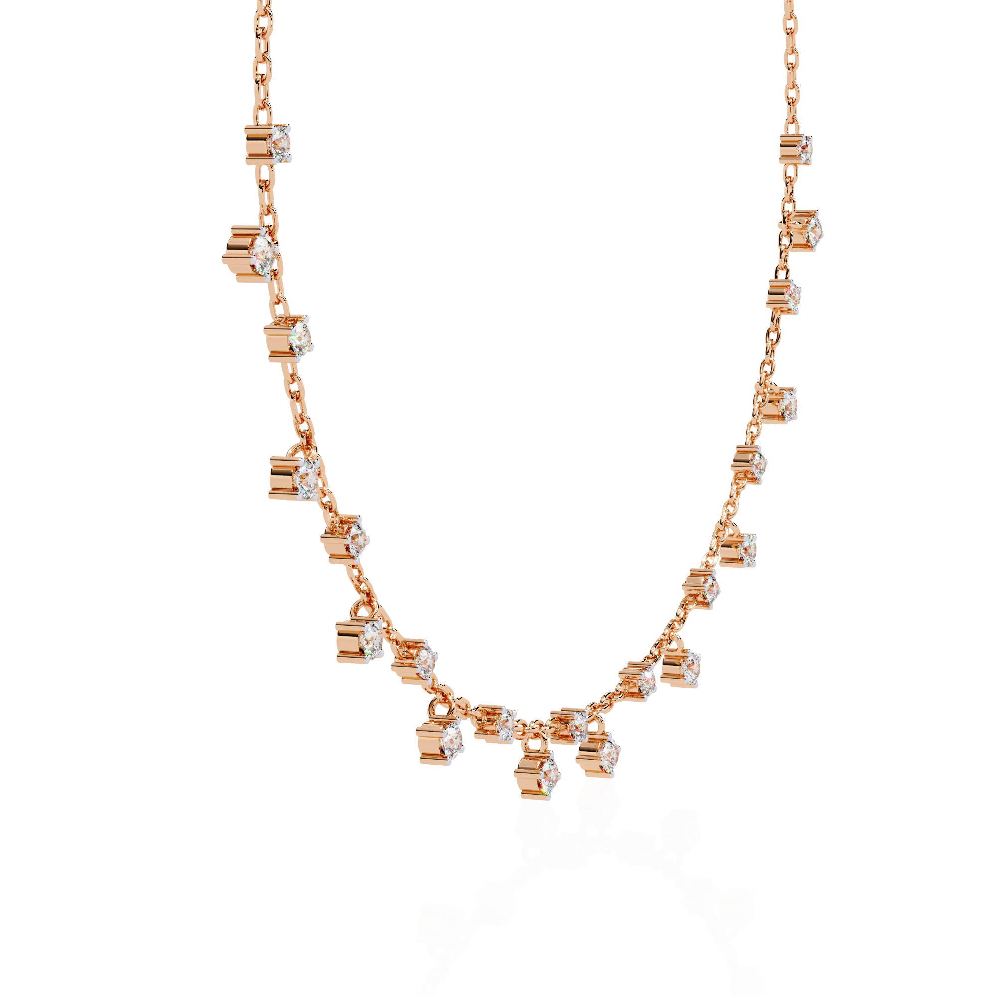 PavÃ© Cube Charm Necklace | 925 Sterling Silver
