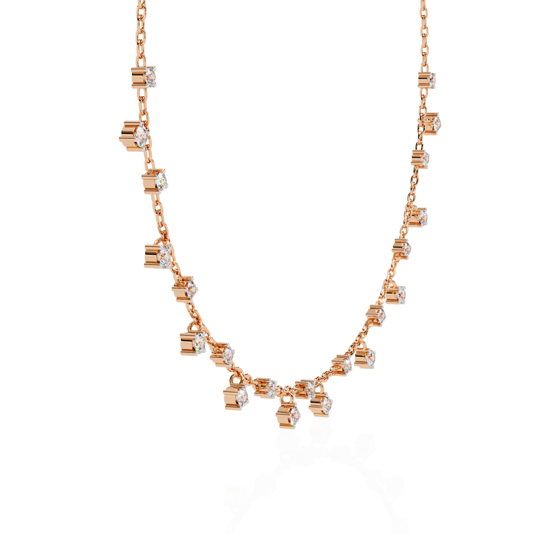 PavÃ© Cube Charm Necklace | 925 Sterling Silver