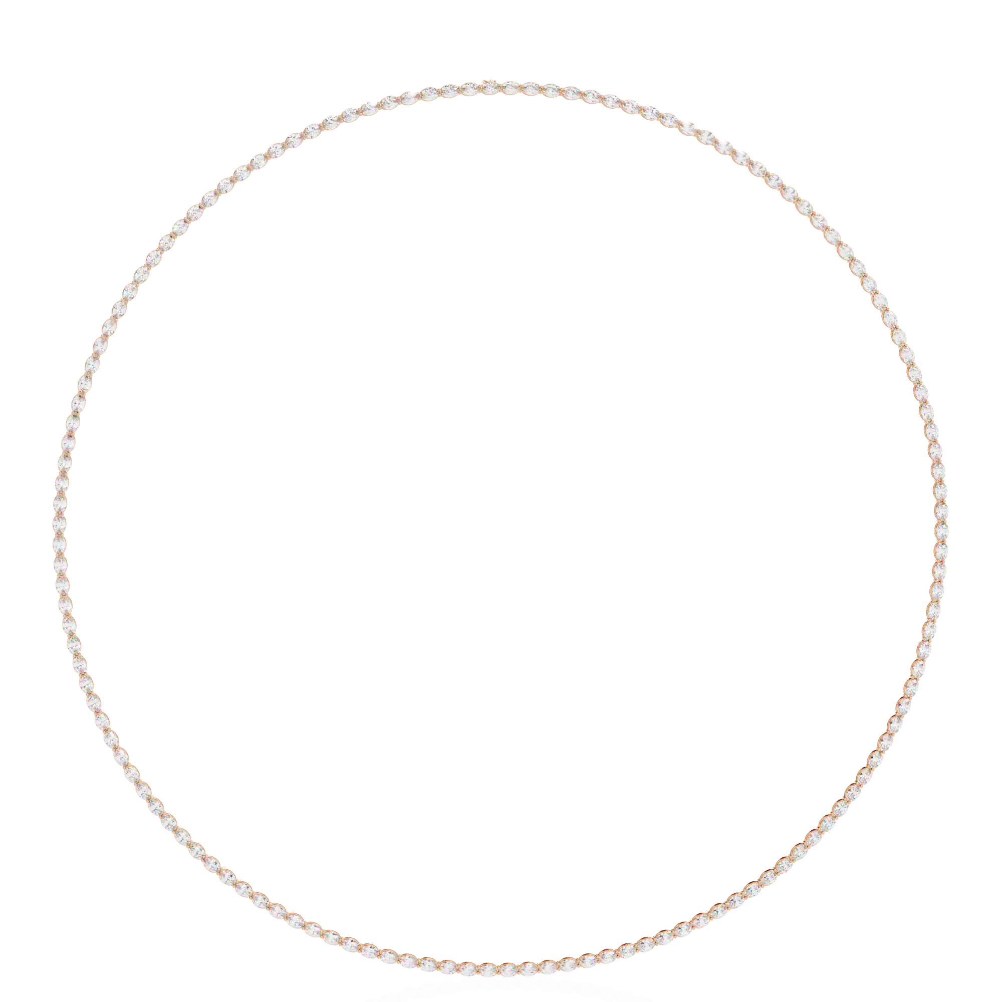 Timeless Oval-Cut Diamond Necklace | 925 Sterling Silver