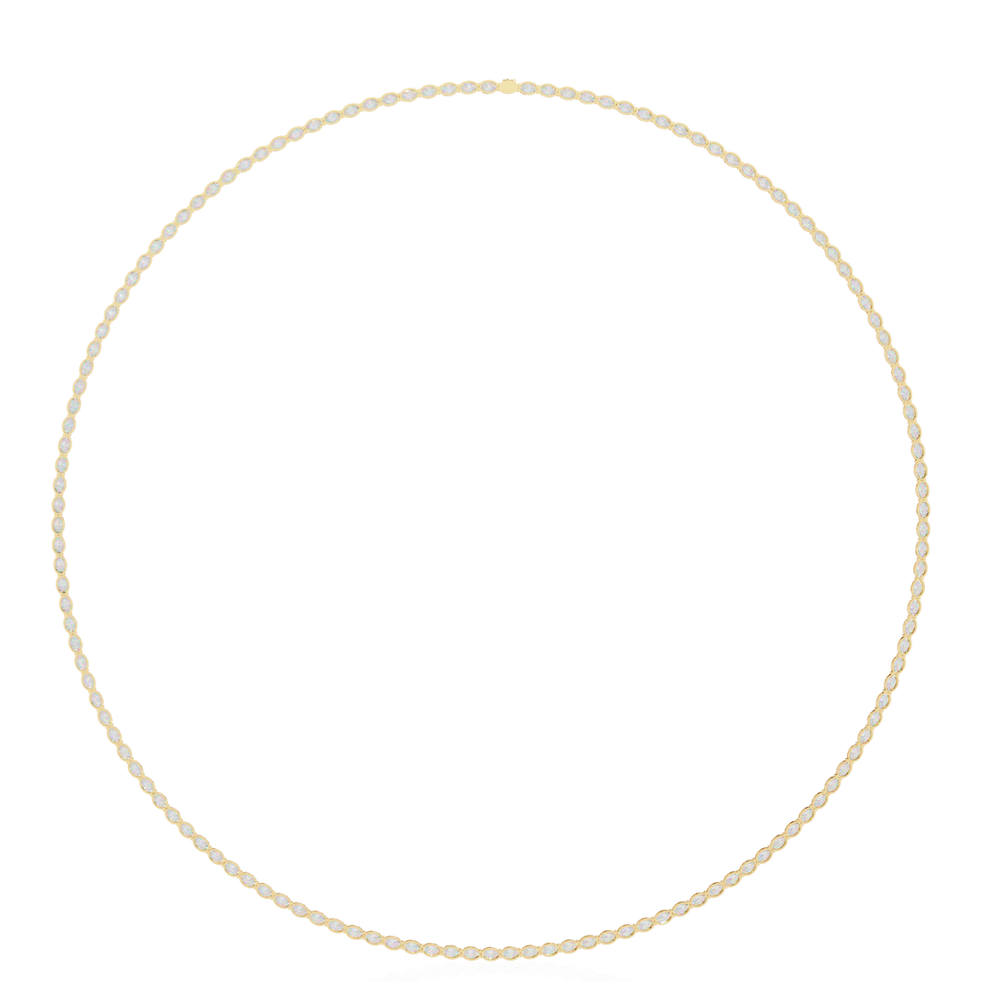 Timeless Oval-Cut Diamond Necklace | 925 Sterling Silver