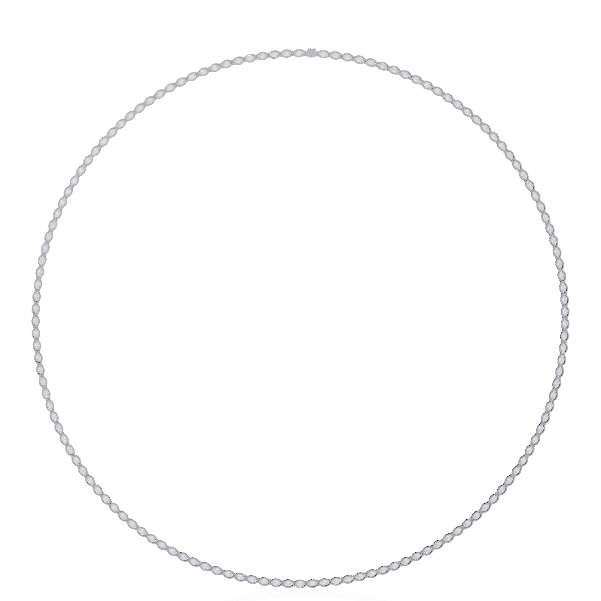 Timeless Oval-Cut Diamond Necklace | 925 Sterling Silver