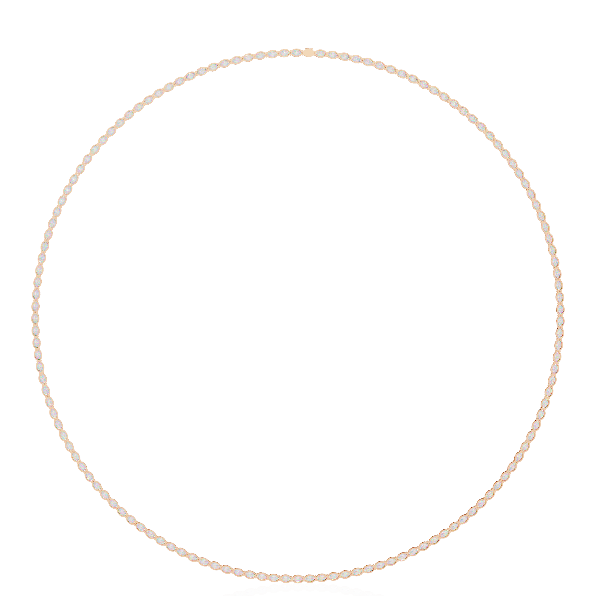 Timeless Oval-Cut Diamond Necklace | 925 Sterling Silver