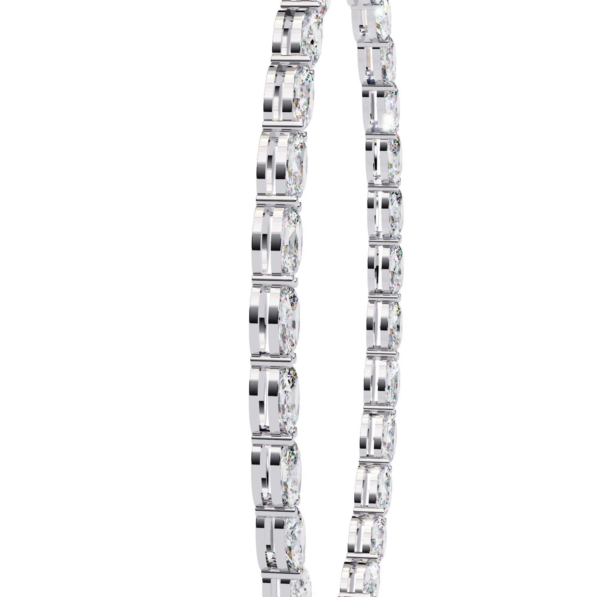 Timeless Oval-Cut Diamond Necklace | 925 Sterling Silver