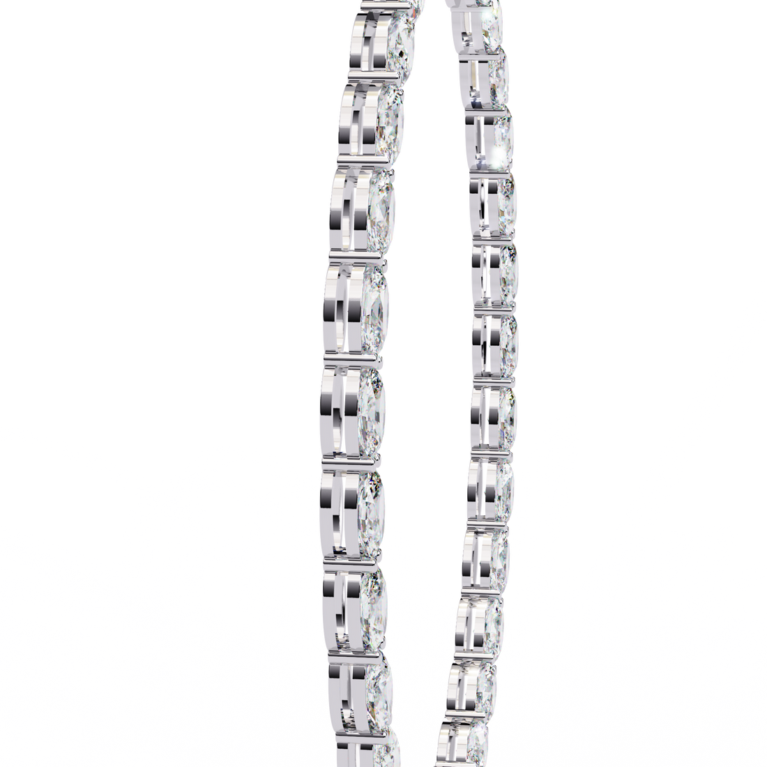 Timeless Oval-Cut Diamond Necklace | 925 Sterling Silver