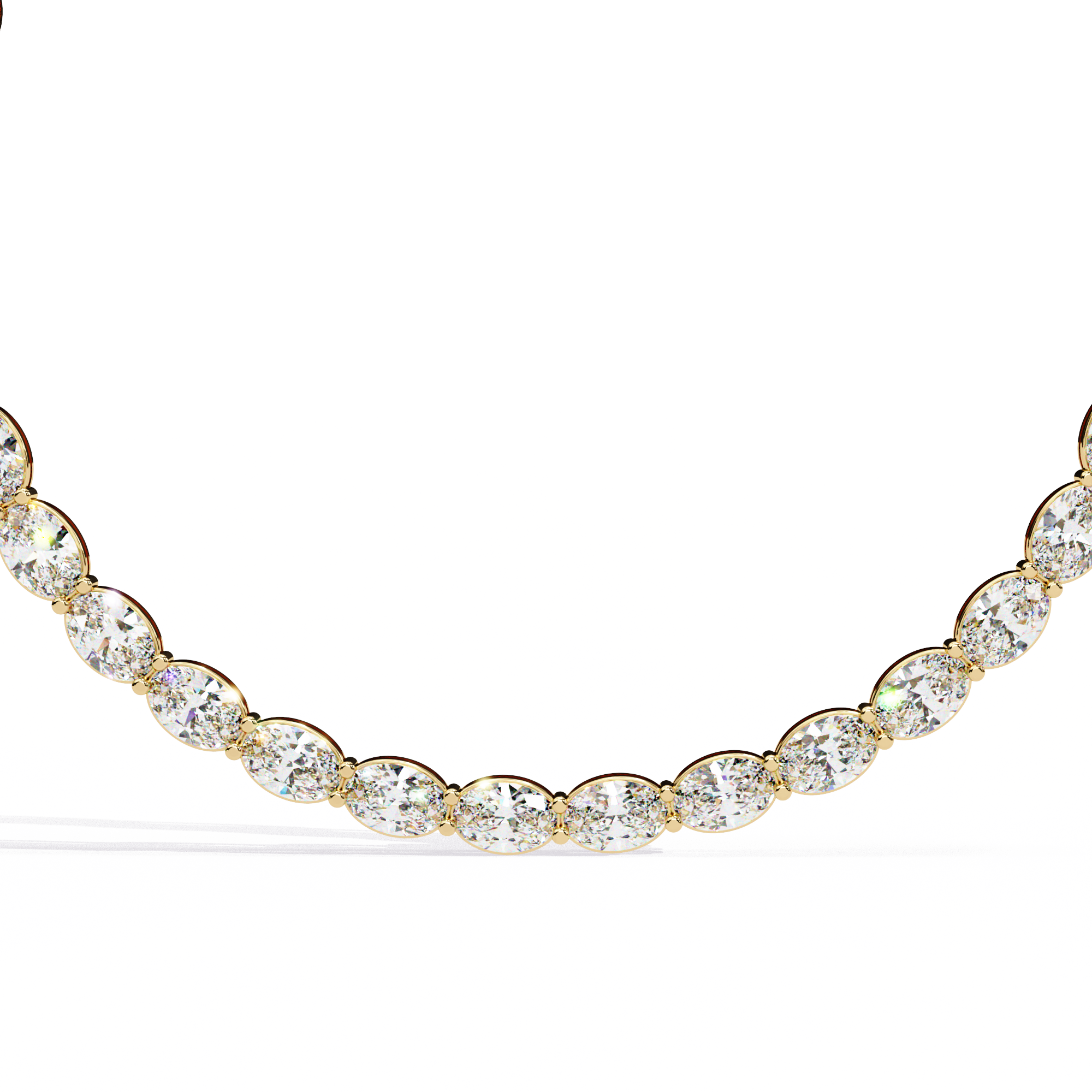 Timeless Oval-Cut Diamond Necklace | 925 Sterling Silver