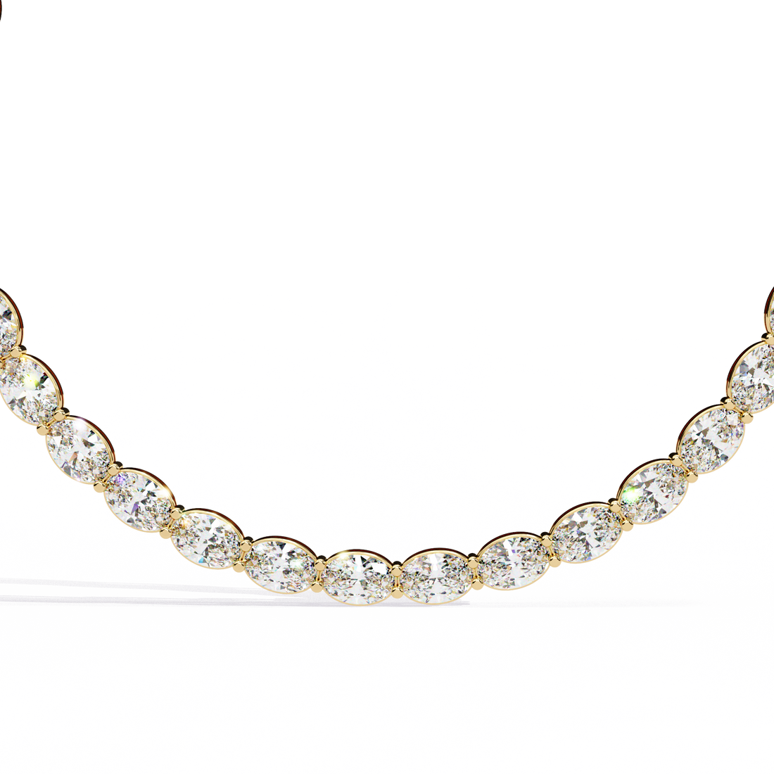 Timeless Oval-Cut Diamond Necklace | 925 Sterling Silver