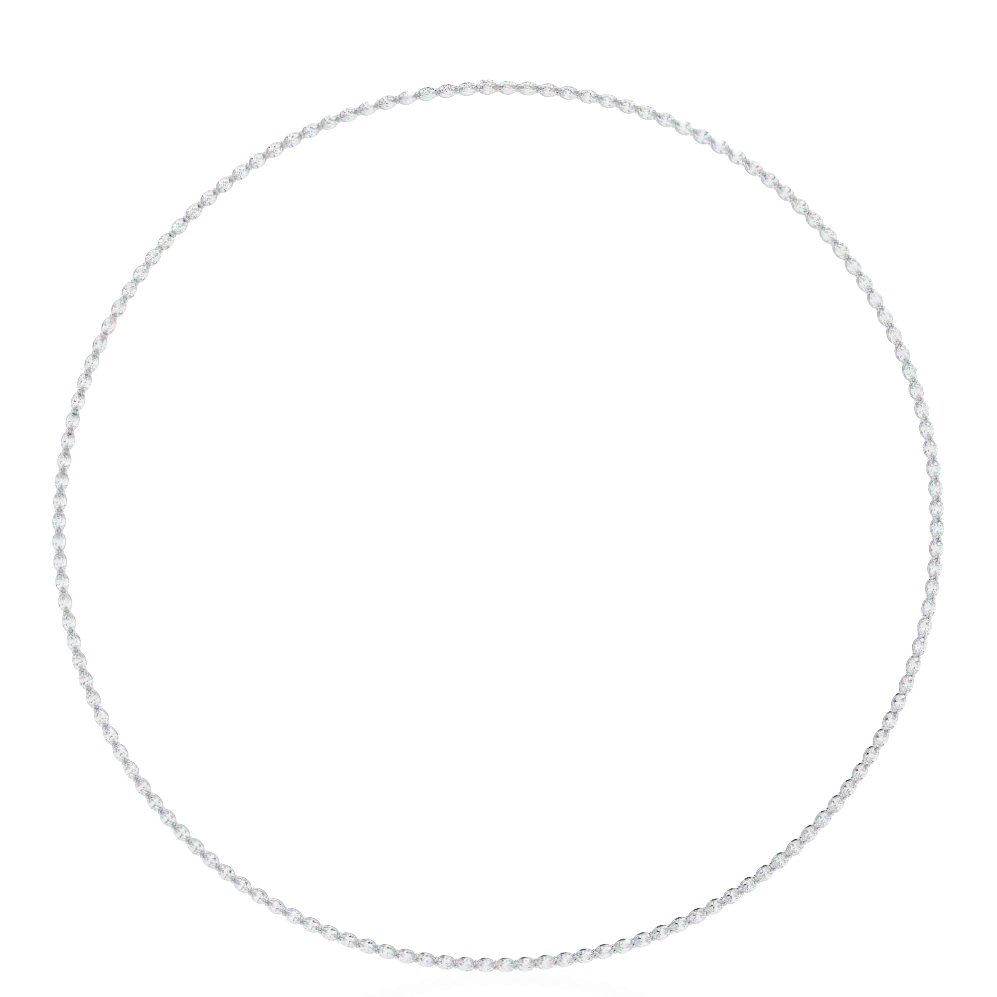 Timeless Oval-Cut Diamond Necklace | 925 Sterling Silver