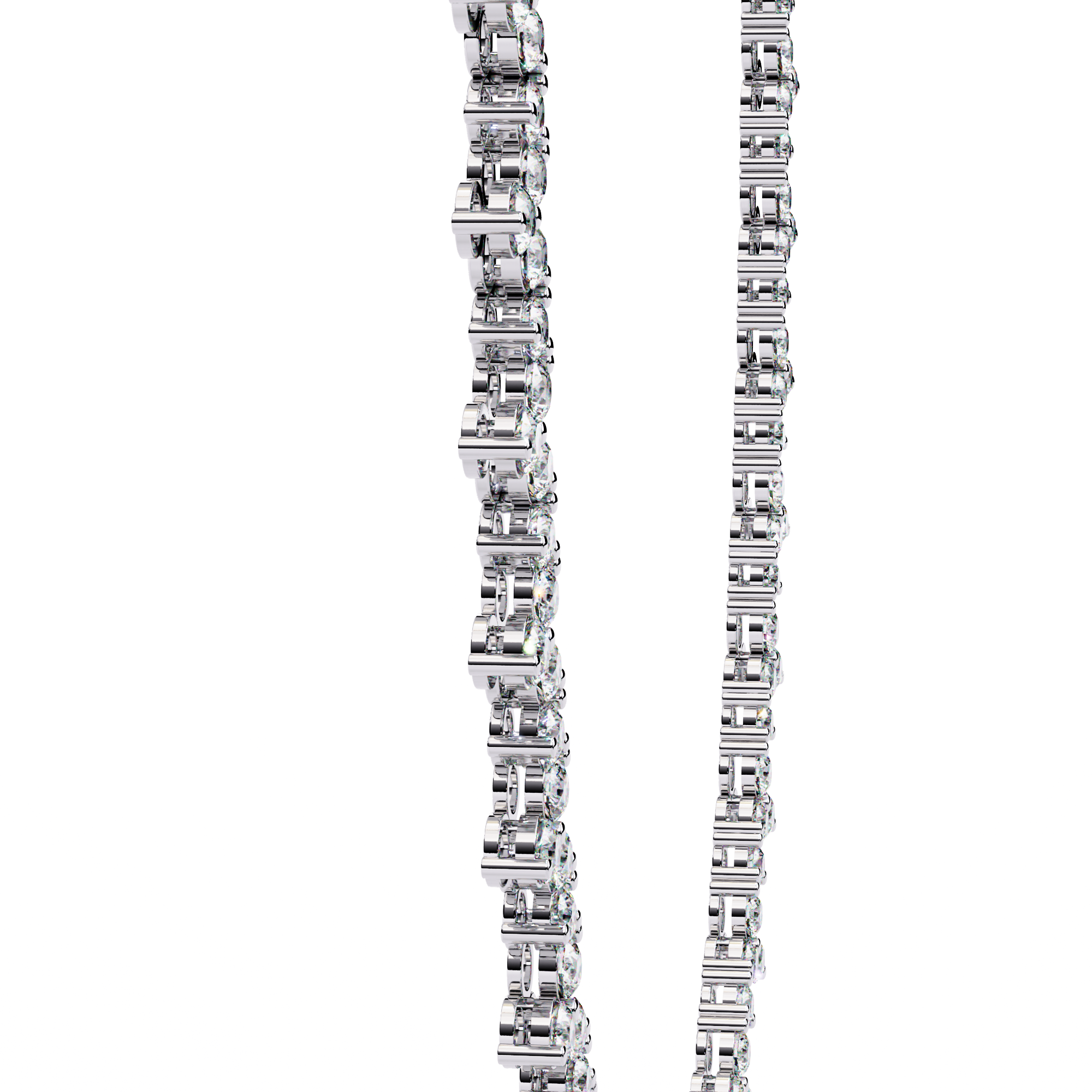 Marquise Cut Cluster Diamond Necklace | 925 Sterling Silver