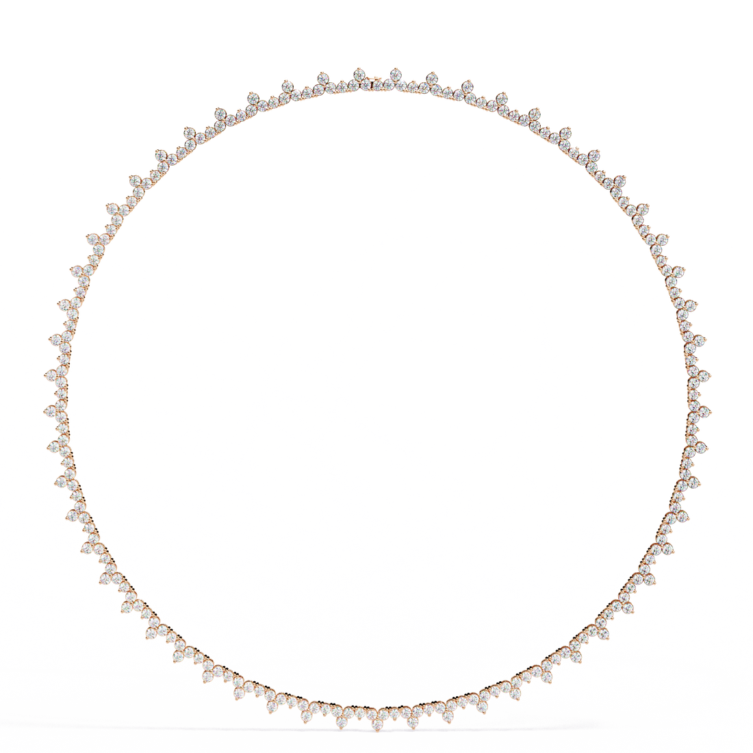 Marquise Cut Cluster Diamond Necklace | 925 Sterling Silver
