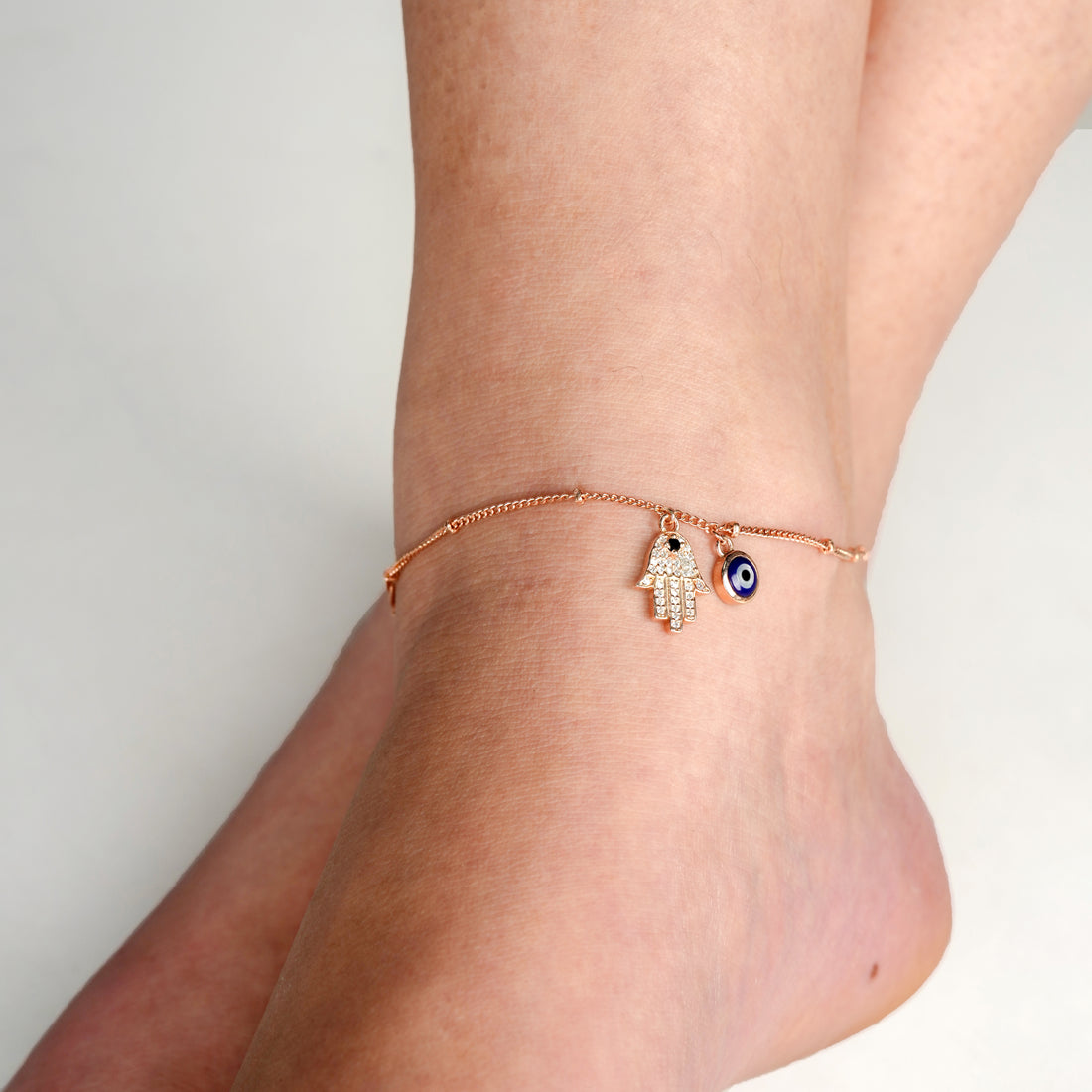 Evil eye anklet