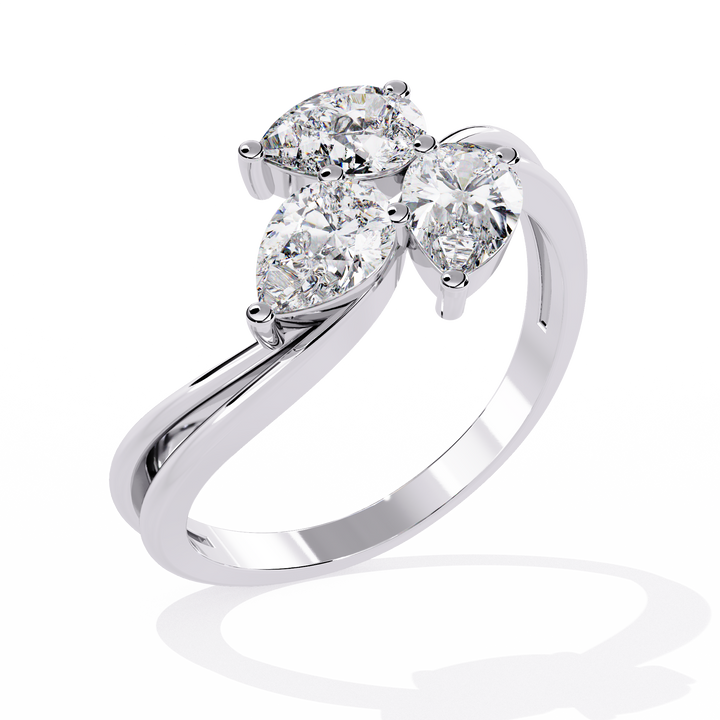 Celeste Trio Pear-Cut Ring | 925 Sterling Silver
