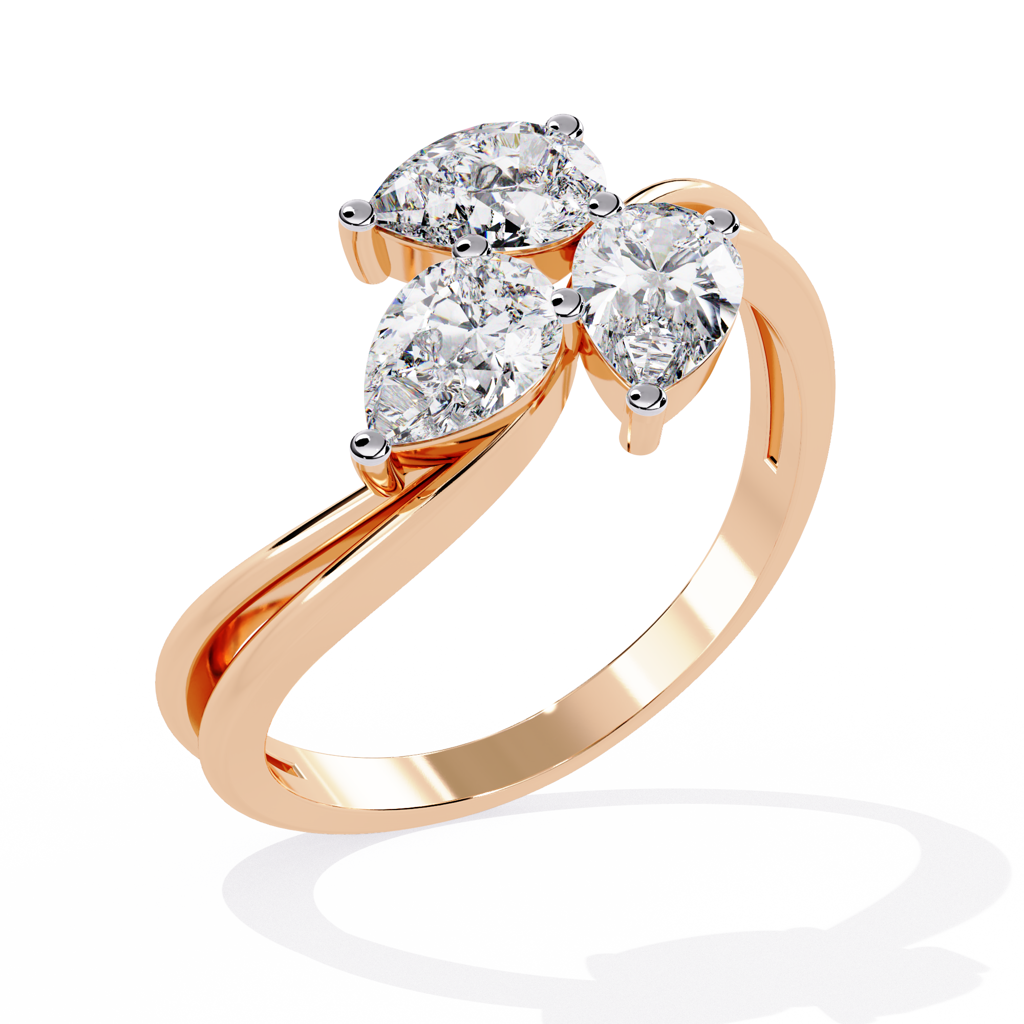 Celeste Trio Pear-Cut Ring | 925 Sterling Silver