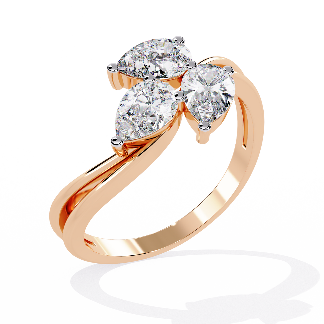 Celeste Trio Pear-Cut Ring | 925 Sterling Silver