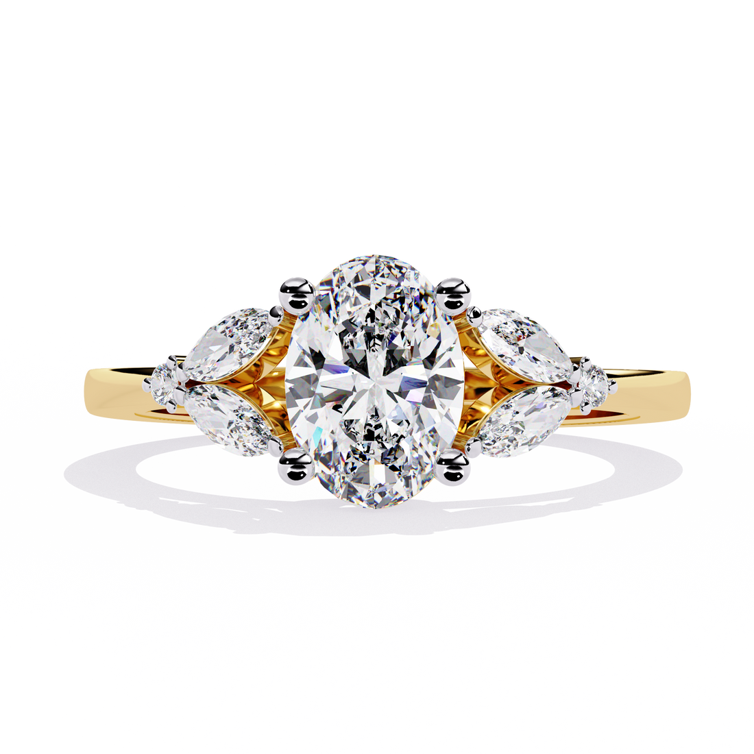 Celestial Oval Bloom Ring | 925 Sterling Silver