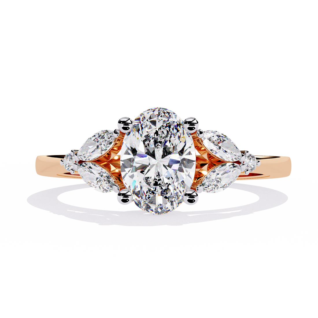 Celestial Oval Bloom Ring | 925 Sterling Silver