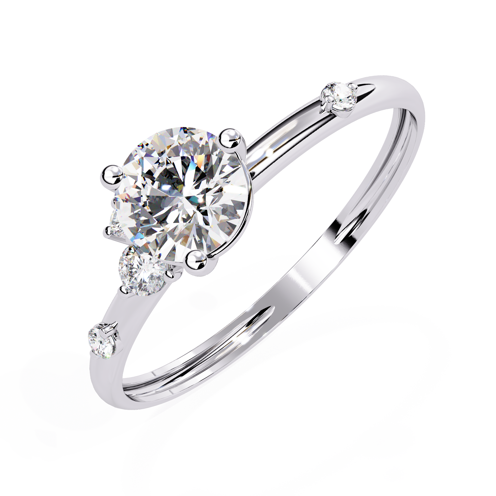 Forever Shine Round-Cut Diamond Ring