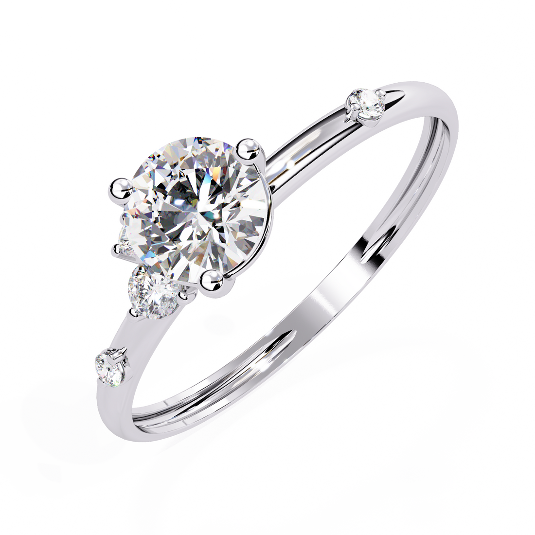 Forever Shine Round-Cut Diamond Ring