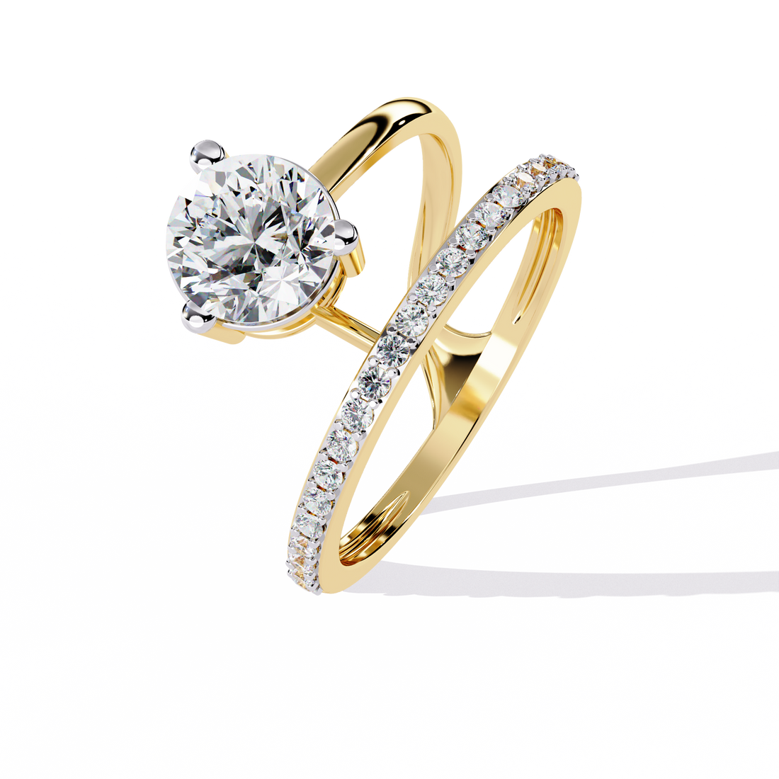 Eternal Loop Round-Cut Diamond Ring Set