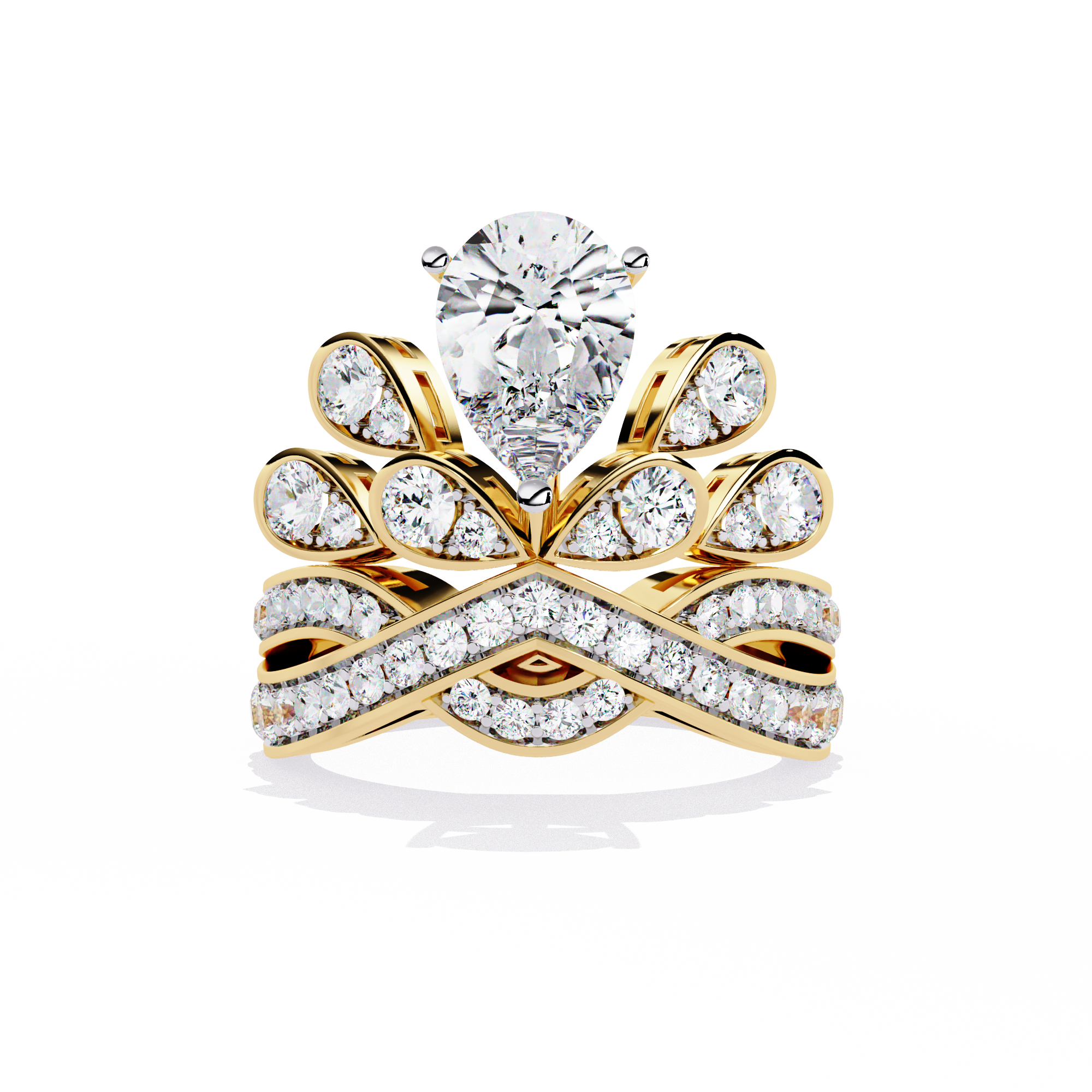 Majestic Tiara Diamond Bridal Ring