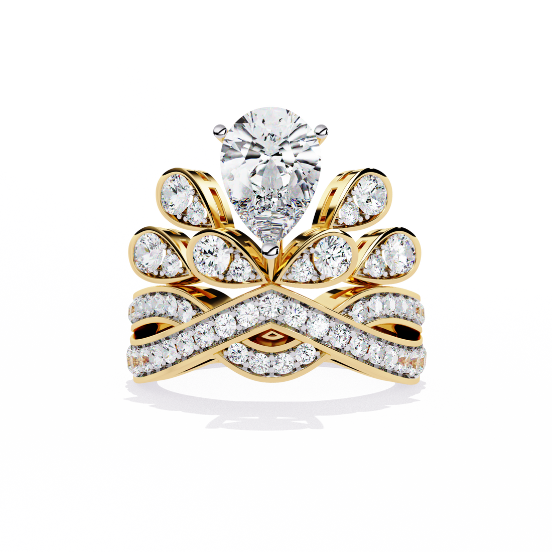 Majestic Tiara Diamond Bridal Ring