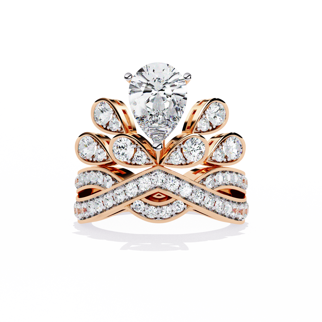 Majestic Tiara Diamond Bridal Ring