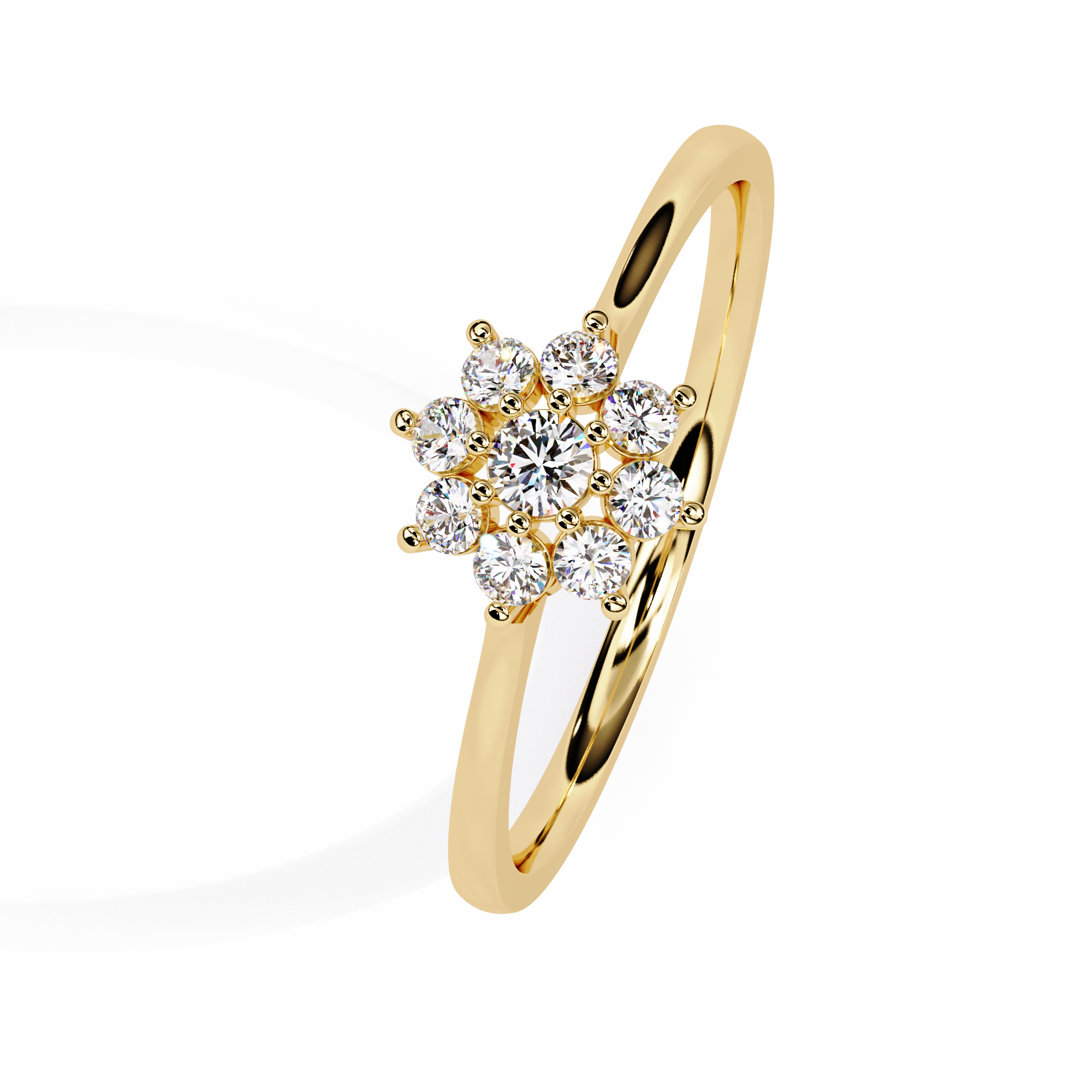 Blossom Radiance Floral Halo Ring | 925 Sterling Silver
